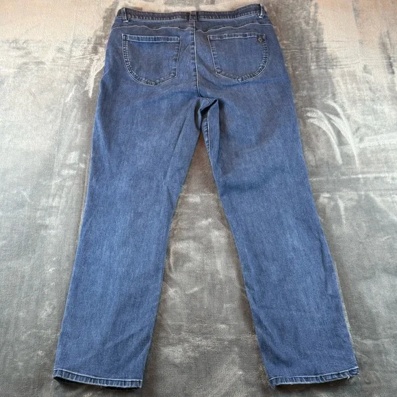 Democracy Women's Jeans "Ab Solution" Size 14 Split Hem Straight Leg - Picture 2 of 10